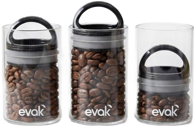 prepara 미니 진공 밀폐용기, 블랙, 3개