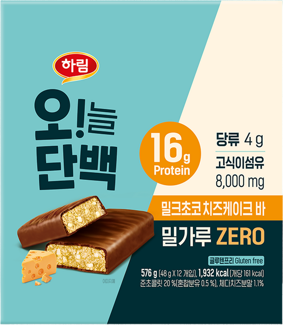 Harim 今日蛋白 牛奶巧克力起司蛋糕 12入, 576g, 1個