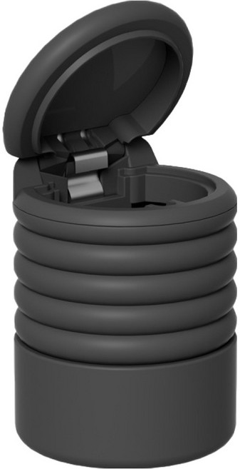 앤티스 차량용 늘어나는 실리콘 재털이 쓰레기통, 차콜, 1개