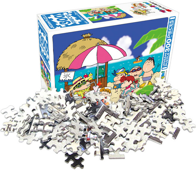 학산문화사 짱구 해변의 친구들 직소퍼즐, 혼합색상, 1개, 300피스