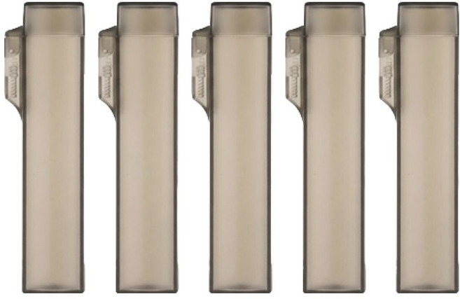 언더보스 휴대용 이쑤시개 면봉 보관 케이스 8cm, 그레이 + 투명, 5개