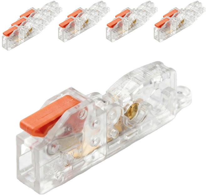 오토크루 무탈피 전선 분기 연결 T형 스카치락 커넥터 1입1출 B형, 10개