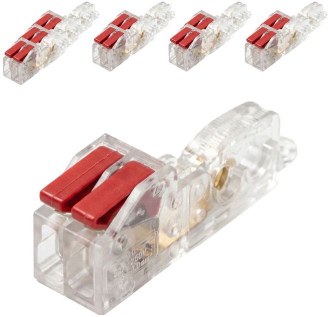 AUTO CREW 免剝皮電線分線連接T型Scotchlok連接器 1入2出 A型, 10個