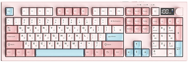 AULA 독거미 한글 저소음 펀키스 유무선 멤브레인 키보드, 핑크, S102Pro, 제조사축