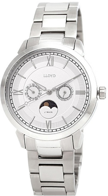 Lloyd 男士 Elmate Moon Phase 經典金屬手錶 LL1M18470C