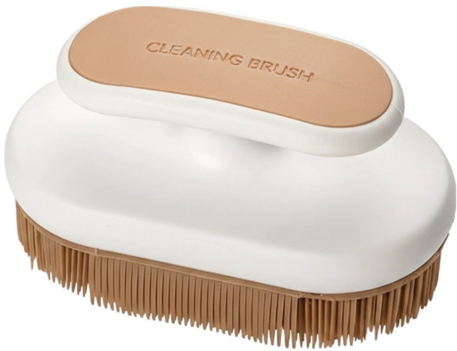 엠페니 부드러운 운동화 신발 실리콘 세척 세탁솔, 1개, 브라운