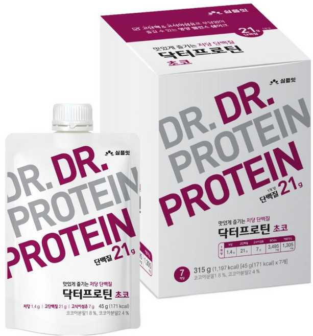 SIMPLEAT Dr. Protein 巧克力, 45g, 7個