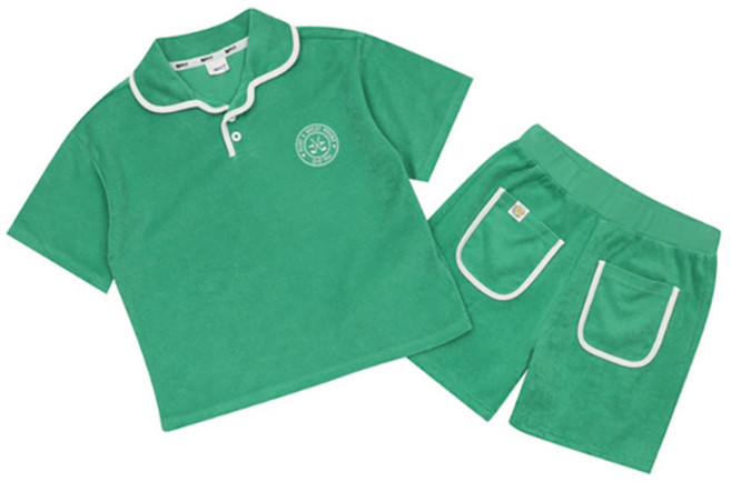 에스핏 테리 카라 티셔츠 + 바지 세트