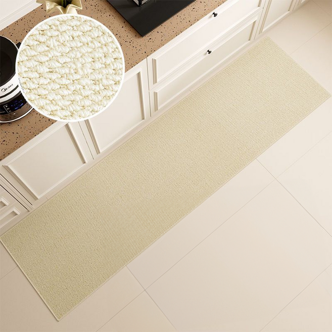 일상도감 격자 주방 바닥 매트, 아이보리