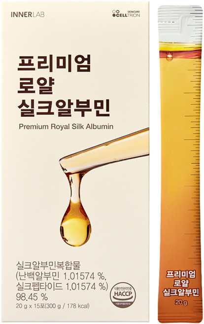 이너랩 프리미엄 로얄 실크 알부민 15p, 1개, 300g