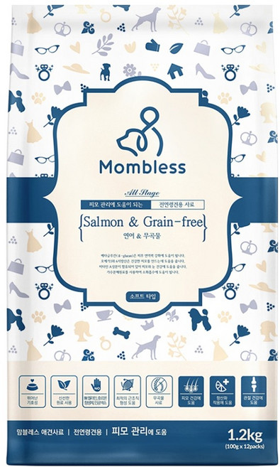 맘블레스 강아지 기능성 사료, 피부/피모, 1.2kg, 1개