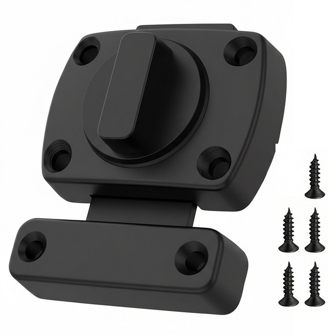 OON 고강도 다이얼 문 잠금장치 세트 대형, 블랙, 1세트