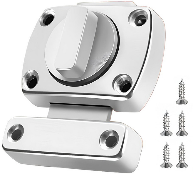 OON 고강도 다이얼 문 잠금장치 세트 중형, 실버, 1세트