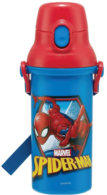 스케이터 PSB5SANAG 항균 다이렉트 보틀, 마블 블루 + 레드, 1개, 480ml