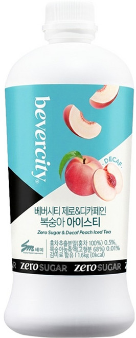 베버시티 세미 제로 디카페인 복숭아 아이스티, 1개, 1.6kg