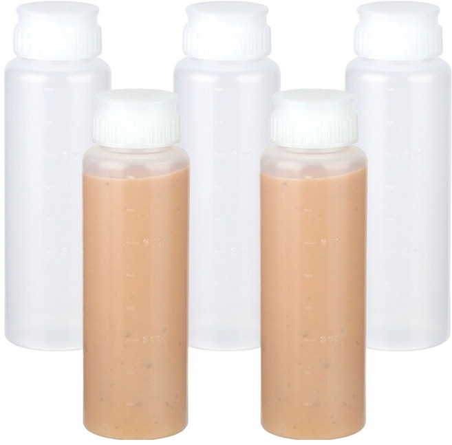 플라라 흐르지 않는 소스통 소, 5개, 250ml