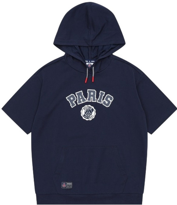 에스핏 PSG 반팔 후드 티셔츠