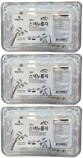 HWANGSILMIGA 皇家米家 糙米鍋巴脆片, 195g, 3個