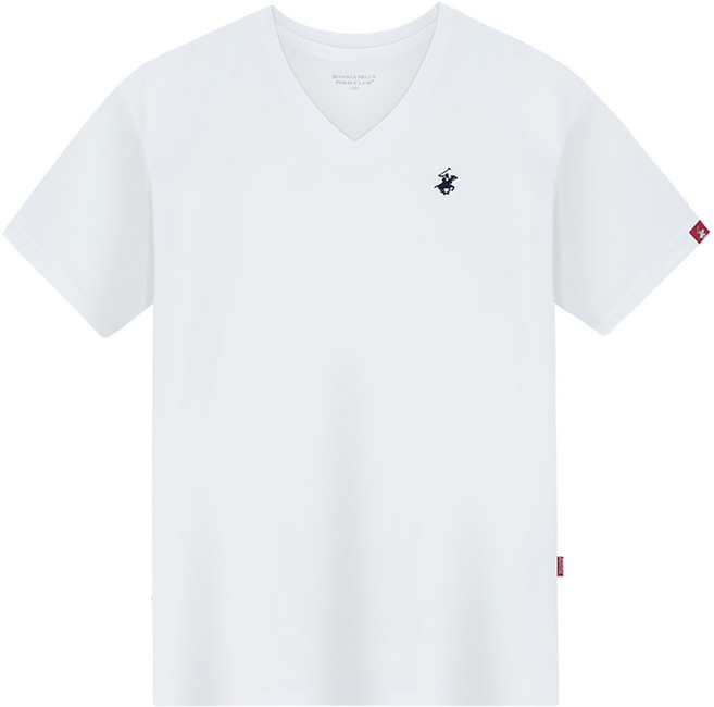 비버리힐스폴로클럽 남여공용 냉감 통기성 스몰로고 스탠다드핏 브이넥 반팔 티셔츠 CPW0T07