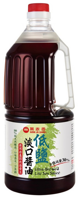 萬家香 純佳釀低鹽淡口醬油, 1個, 1.5L