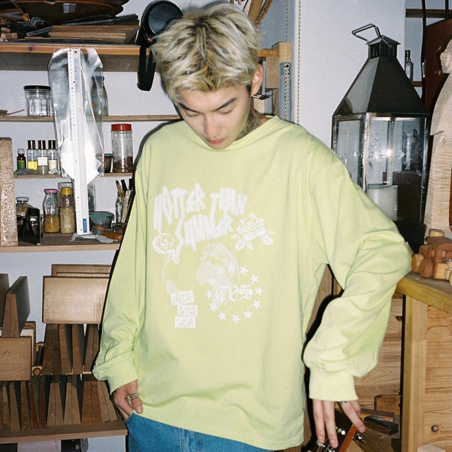 카비시 남성용 핫터 댄 써머 LS 면 티셔츠