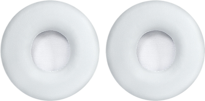 해피로드 원형 헤드폰 가죽 싱글 스펀지 커버 50mm 양쪽착용 세트, 화이트, 1세트
