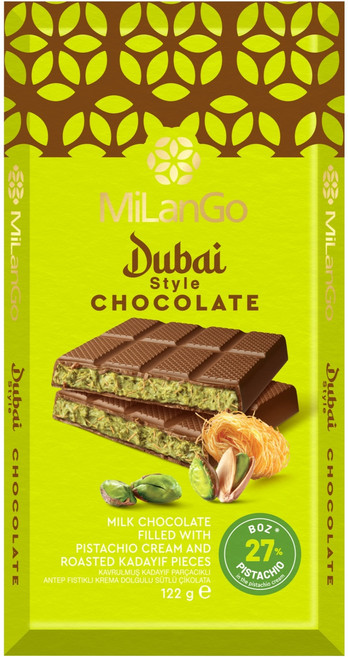크라운 MILANGO 밀란고 두바이 스타일 초콜릿, 122g, 1개