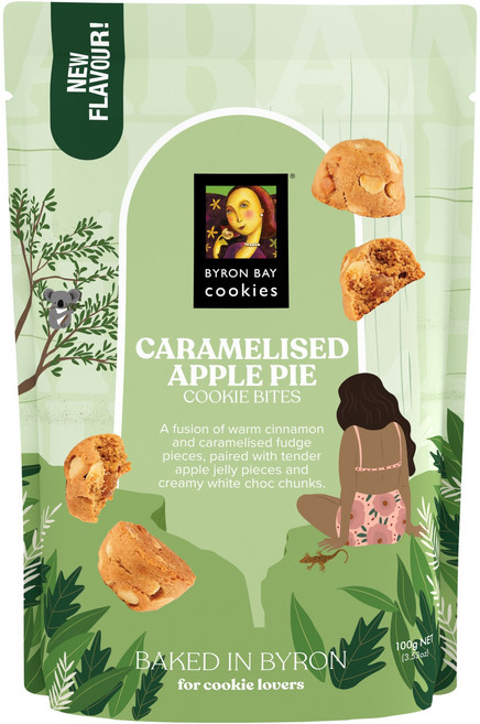 바이런베이쿠키스 카라멜라이즈드 애플 파이 쿠키 바이츠, 1개, 100g