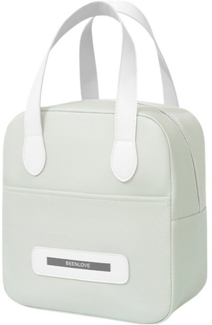 빈러브 알루미늄 토트 손잡이 핸드 보온 보냉 도시락 가방, 14 베이지, 1개