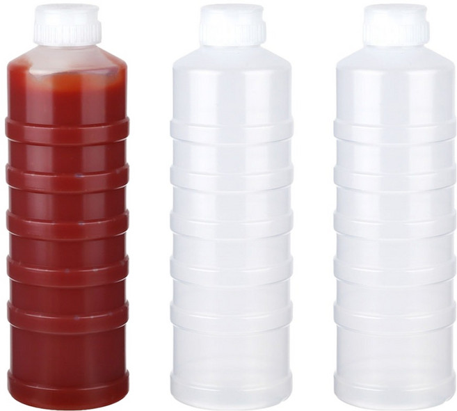 플라라 흐르지 않는 소스통 왕대, 3개, 850ml