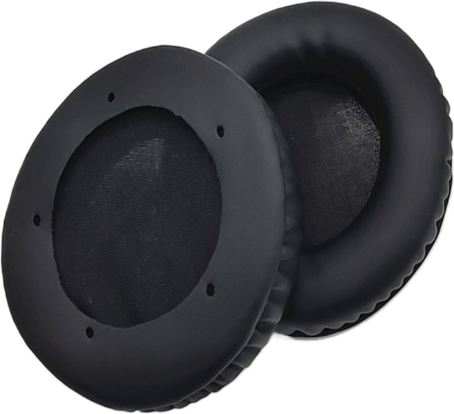 해피로드 원형 헤드폰 가죽 5홀 일반 이어패드 커버 두께 10cm 양쪽착용 세트, 블랙, 1세트