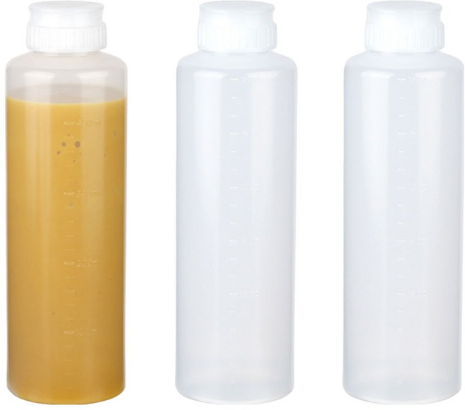 플라라 흐르지 않는 소스통 대, 3개, 400ml