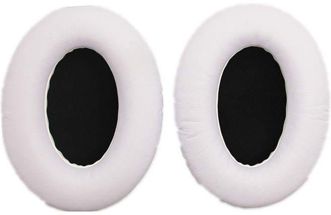해피로드 BOSE 호환 QC 시리즈 헤드폰 패딩 싱글 스폰지 이어패드 커버 FREE 양쪽착용 세트, 검정색 + 흰색, 1세트