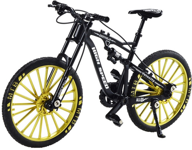 스마일깨비 심플한 산악자전거 다운힐 합금 자전거 장식모델, 블랙