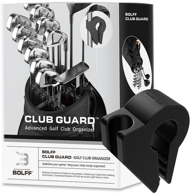 BOLFF 클럽가드 클럽보호 골프용품 골프백 캐디백 정리 아이언 홀더, 젠틀 블랙, 1개