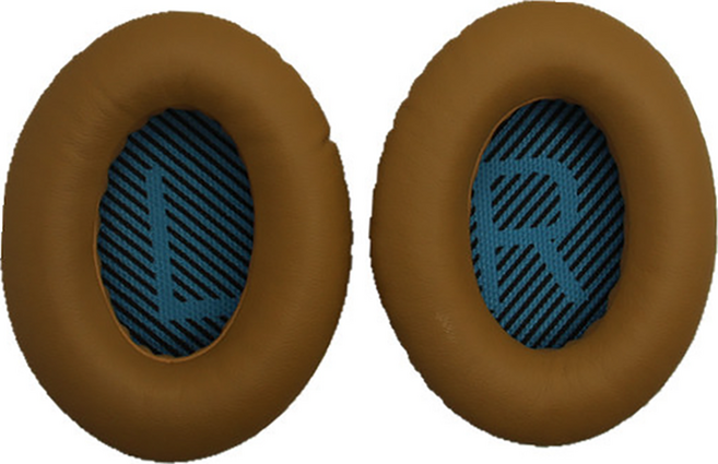 해피로드 BOSE 호환 QC 시리즈 헤드폰 스폰지 이어패드 커버 좌우 세트 프리사이즈, 카키 + 블루(LR면패딩, 싱글), 1세트