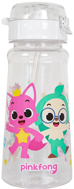 아이조움 핑크퐁 큐티 빨대 물통, 혼합색상, 1개, 450ml