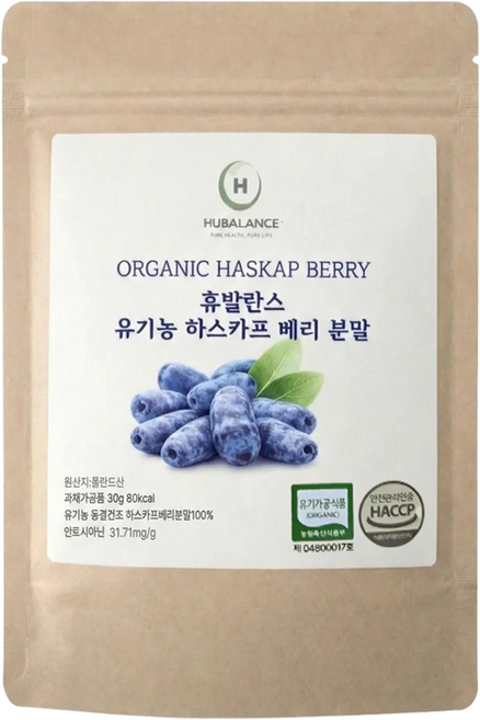 휴발란스 유기농 하스카프 베리 분말, 1개, 30g