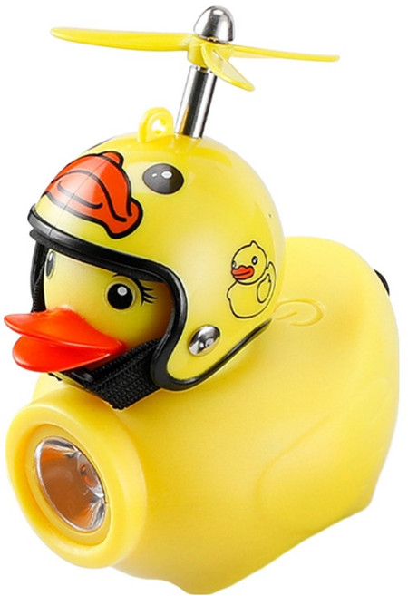 트레벨로 150루멘 120dB USB 충전 러버덕 전자벨 라이트, 옐로우, 1개