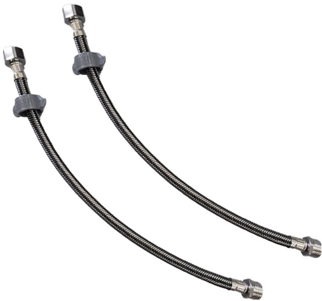 plusbrand 욕실플러스 고급형 꼬임방지 스테인레스 핸드형 연결 조절대 고압호스, 2개