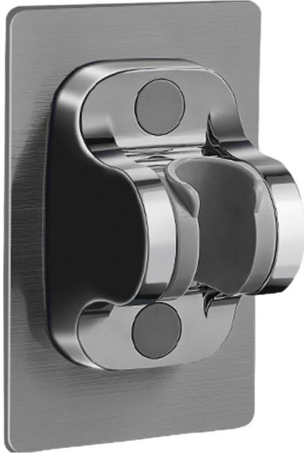 온지 다용도 흡착식 무타공 욕실 샤워기 거치대 E타입, 건메탈