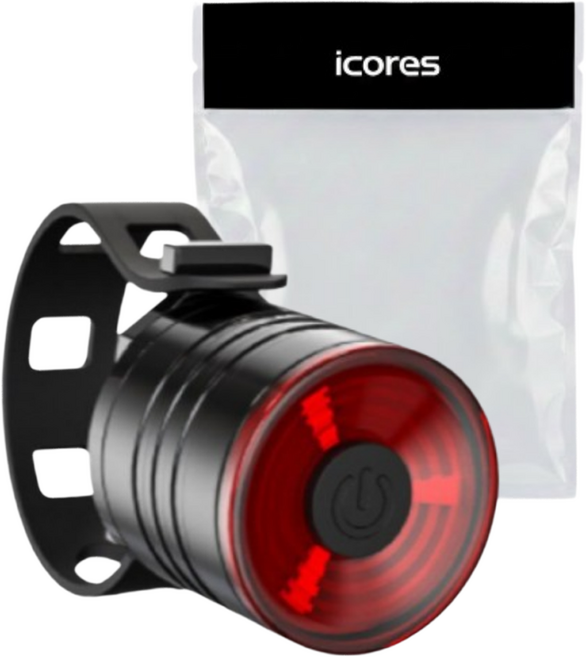 아이코어스 3LED 자전거 라이트, 레드, 1개