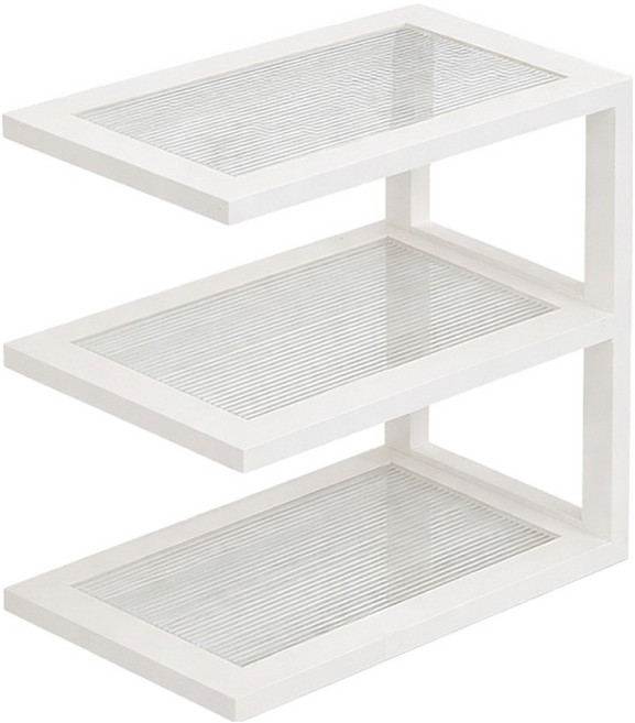 순잠 인테리어 감성 데스크 멀티 선반 수납랙, 화이트, 3단