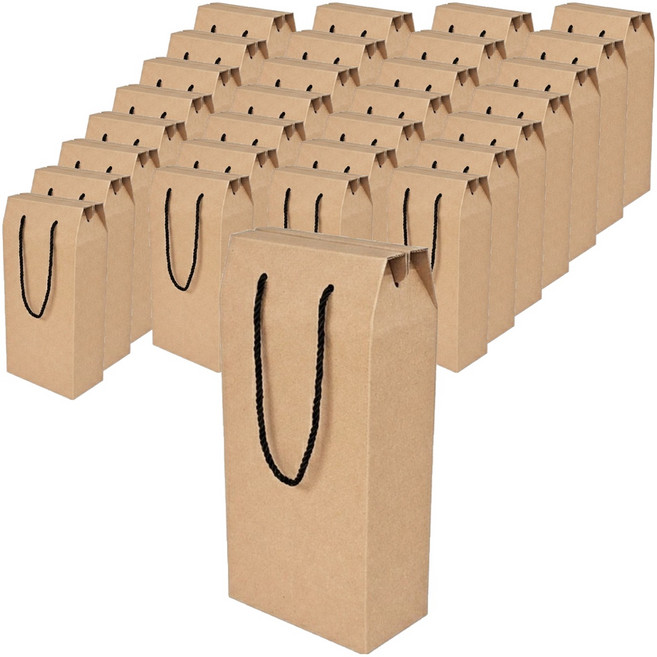 튼튼 와인 오일 참기름 박스 2구 A형, 브라운, 30개