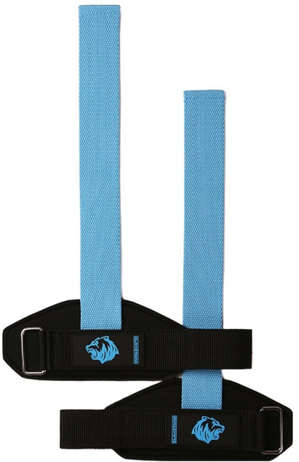 클리커맨 데드리프트 헬스 손목 보호 스트랩 2종 세트 일반형, 블루, 1세트