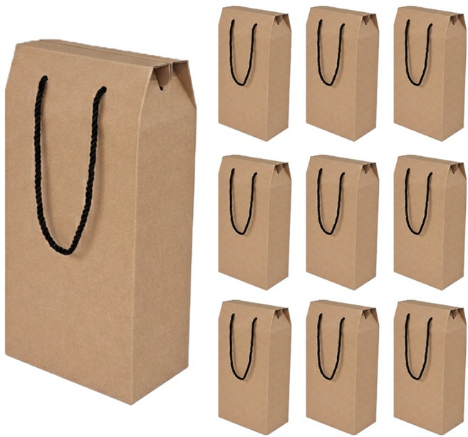 튼튼 와인 오일 참기름 박스 2구 A형, 브라운, 10개