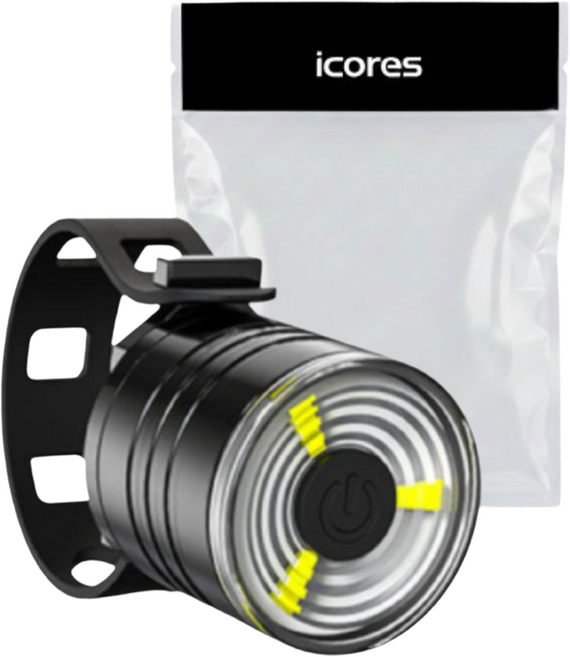 아이코어스 3LED 자전거 라이트, 화이트, 1개