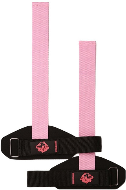 클리커맨 데드리프트 헬스 손목 보호 스트랩 2종 세트 일반형, 핑크, 1세트