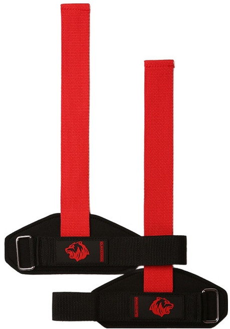 클리커맨 데드리프트 헬스 손목 보호 스트랩 2종 세트 일반형, 레드, 1세트