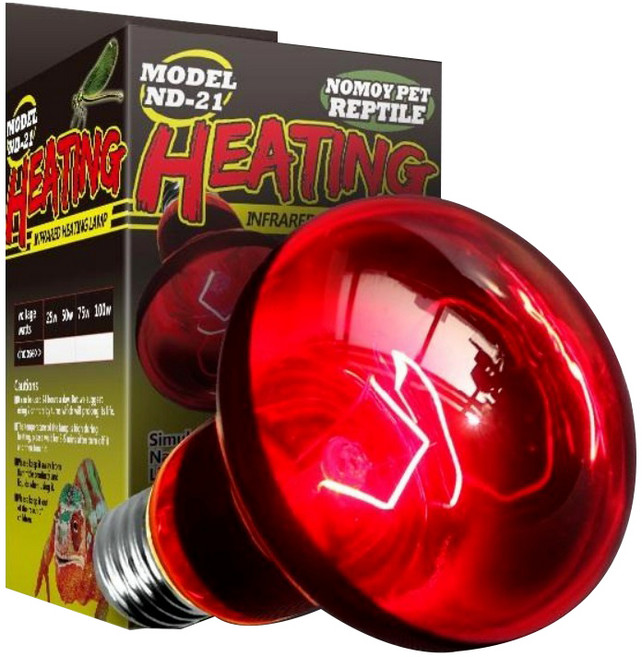 노모이펫 파충류 적외선 램프 75w, 1개, 레드